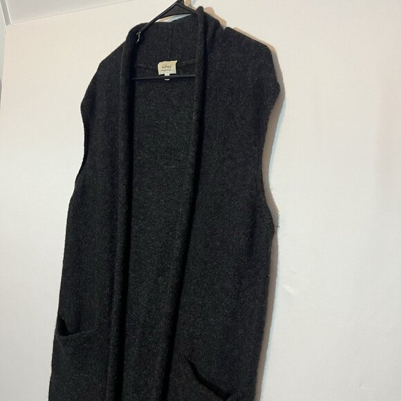Aritzia Wilfred Long Cardigan Vest Open Front Sweater Wool/Mohair Large Dunkirk - Picture 6 of 10
